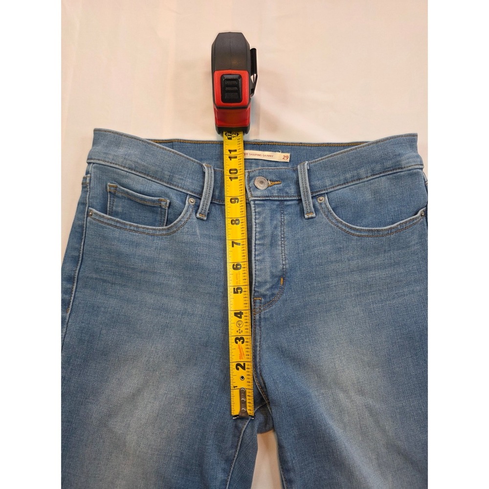 Levis 311 Shaping Skinny Jeans Womens 29 Medium Wash Blue Mid Rise - Picture 7 of 13